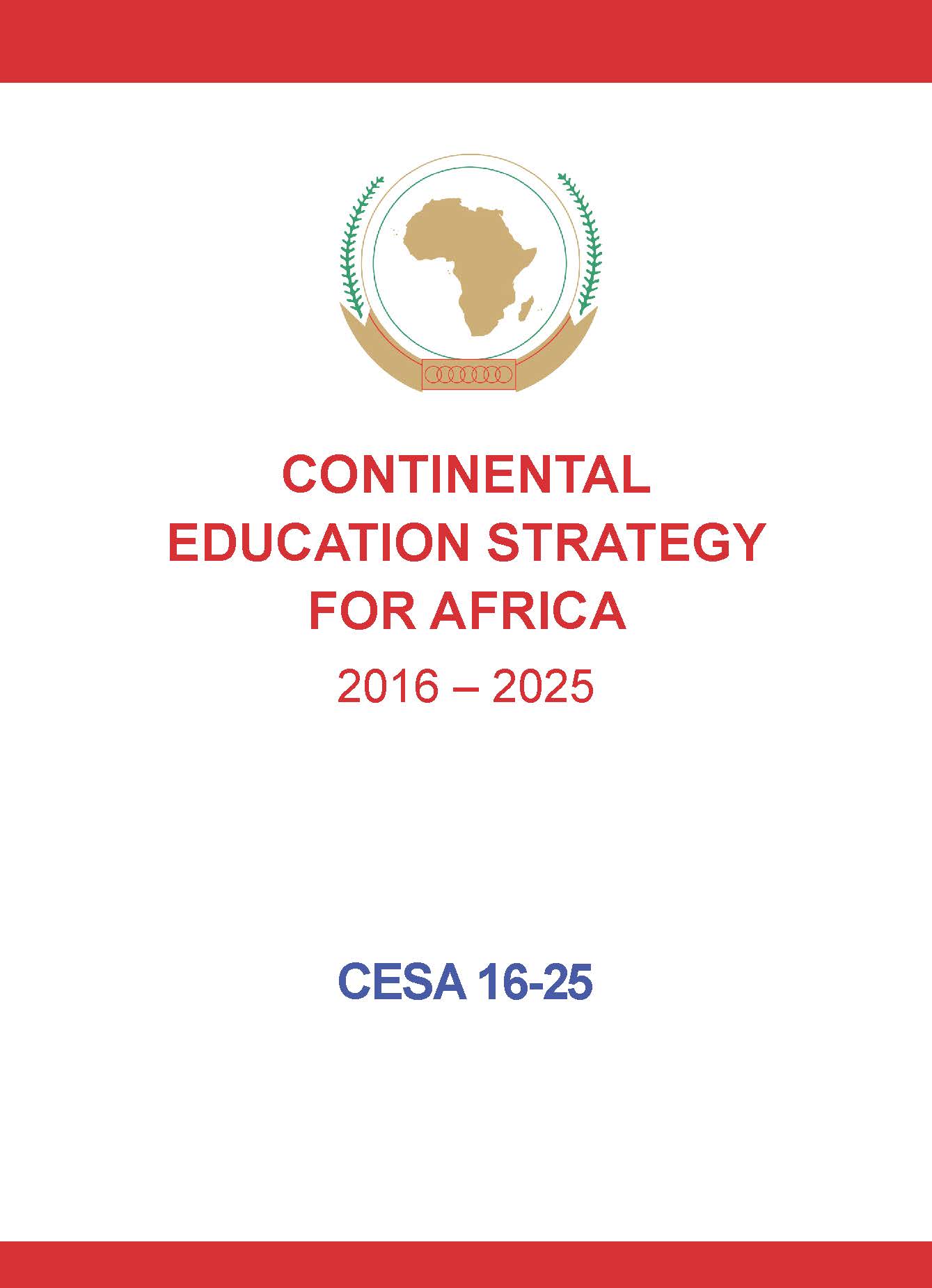 Continental education strategy for Africa CESA 2016 2025 Inclusive